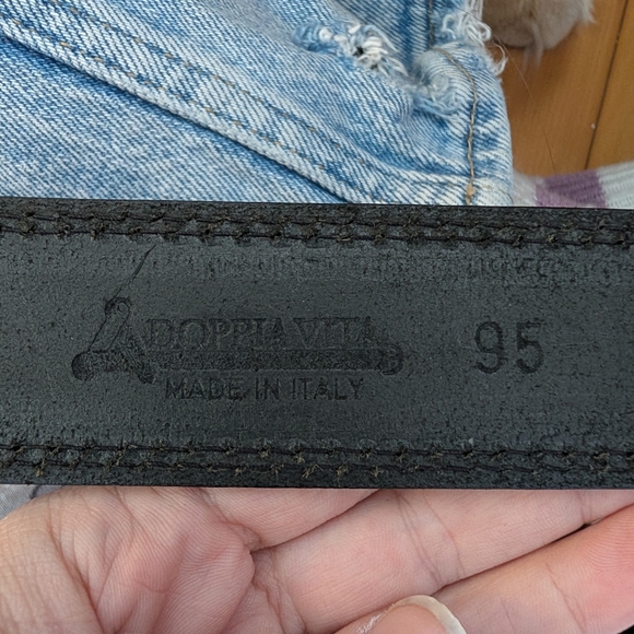 Vtg Doppia Vita Leather Belt - Picture 2 of 6